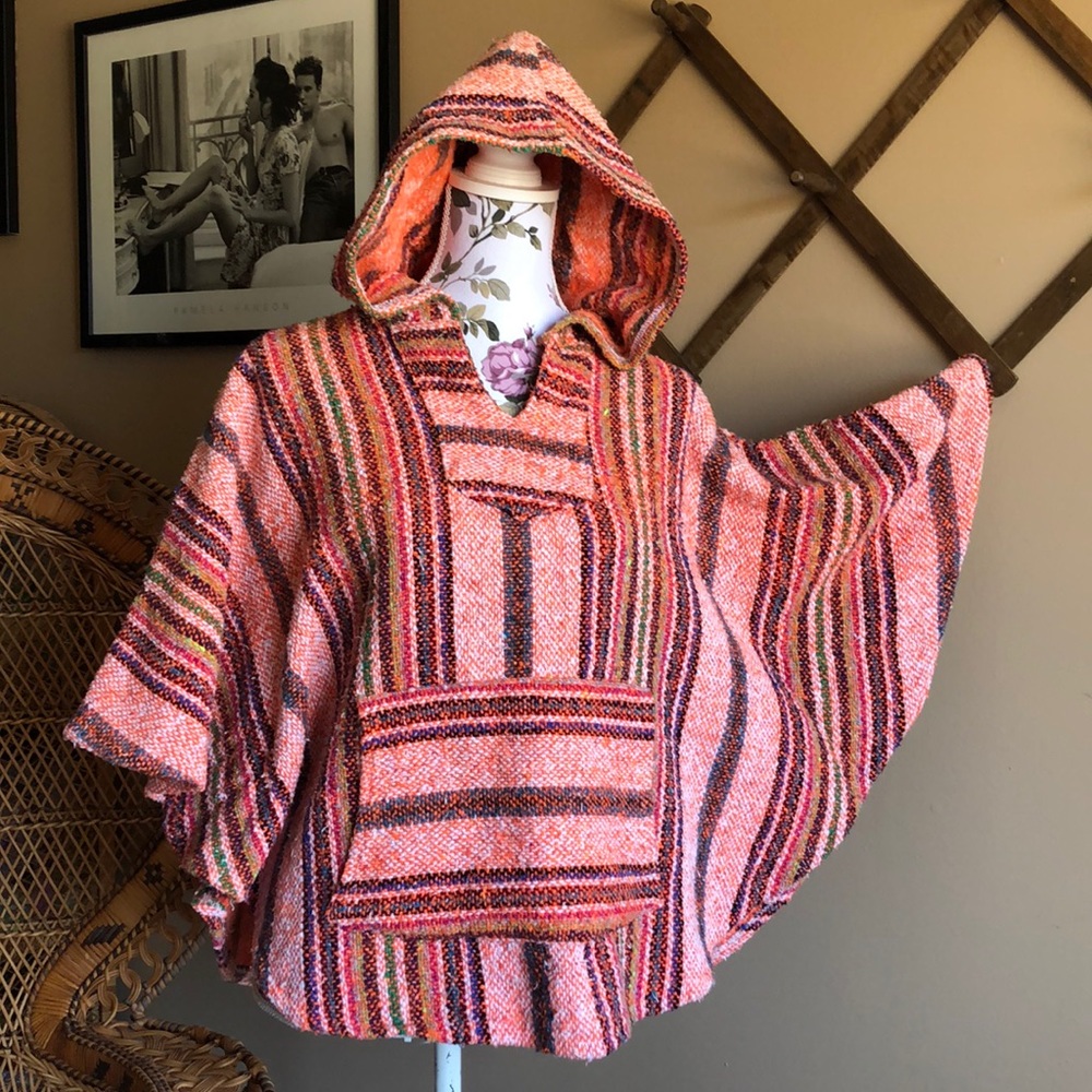 Vintage 90s hippi poncho large - Picture 1 of 3